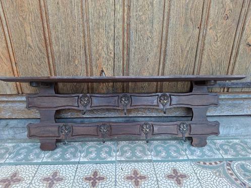Vintage houten hal kapstok, Huis en Inrichting, Woonaccessoires | Kapstokken, Gebruikt, Wandkapstok, Minder dan 100 cm, Hout, Ophalen