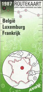 Plgr102 plattegrond belgië luxemburg frankrijk 1987, Boeken, Atlassen en Landkaarten, Gelezen, Ophalen of Verzenden, Landkaart