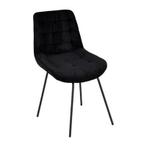 Eetkamerstoel corduroy - zwart - 52x52x84 cm 2 stuks nieuw!!, Huis en Inrichting, Stoelen, Twee, Zwart, Nieuw, Ophalen of Verzenden