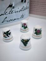 Vingerhoedjes - Porselein - Bloemen & Vogels (4 stuks), Verzamelen, Vingerhoedjes, Ophalen of Verzenden, Zo goed als nieuw, Porselein