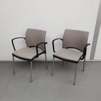 2x Viasit vergaderstoelen kantinestoelen - grijze stof