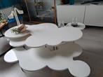 Salontafel set clouds hoogglans wit, Ophalen, Gebruikt, 100 tot 150 cm, 50 tot 100 cm