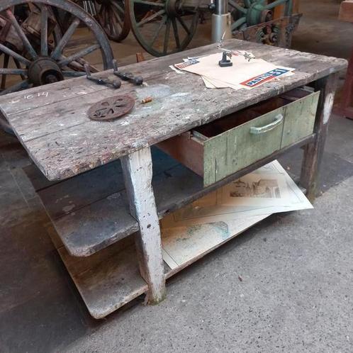 Stoere oude werkbank, Doe-het-zelf en Verbouw, Werkbanken, Zo goed als nieuw, Ophalen