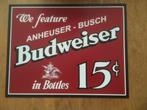 Budweiser bier reclameplaat, Ophalen of Verzenden, Nieuw, Reclamebord, Plaat of Schild, Overige merken