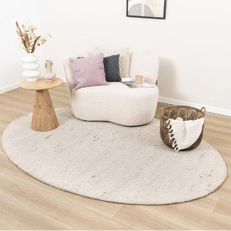 Ovaal wollen vloerkleed - Feline, Huis en Inrichting, Stoffering | Tapijten en Kleden, Nieuw, 150 tot 200 cm, 200 cm of meer, Ovaal
