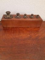 eiken gewichtenblok (ca.1940), Antiek en Kunst, Antiek | Koper en Brons, Ophalen
