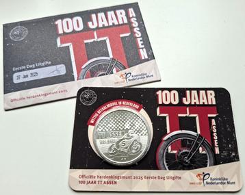 coincard 100 jaar TT assen vijfje 2025 1e dag uitgifte beschikbaar voor biedingen