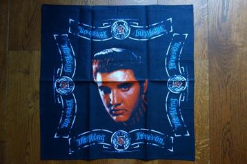 Elvis Presley textiel,The King Live’s on. beschikbaar voor biedingen