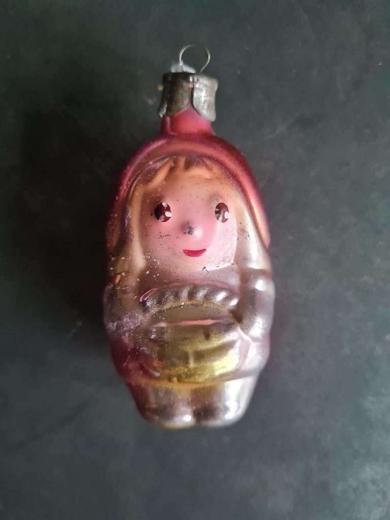 Antieke kerstbal kerstornament vintage, Ophalen of Verzenden, Gebruikt