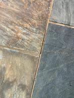 Terrastegels Mongoolse lei, Rusty Slate, Ophalen, Gebruikt, Terrastegels, Natuursteen