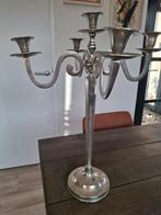 Vintage Vijfarmige Kandelaar, Antiek en Kunst, Antiek | Kandelaars, Ophalen of Verzenden, Zilver