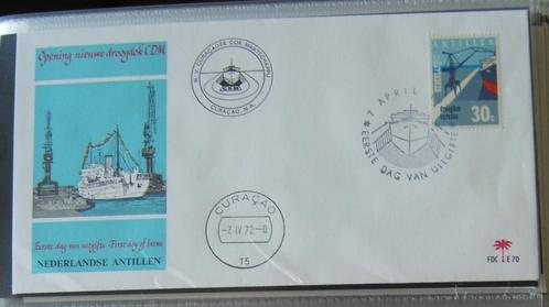 Ned. Antillen 1e dag envelop E70-E73, uit jaar 1972., Postzegels en Munten, Postzegels | Eerstedagenveloppen, Onbeschreven, Rest van de wereld