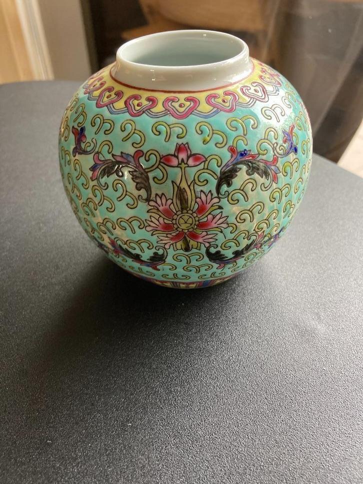 China | turquoise Bao Xiang Hua gemberpot | na 1940, Antiek en Kunst, Antiek | Porselein, Ophalen of Verzenden