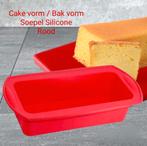 Soepele nieuwe siliconen bakblik / Bakvorm rood 27x13x6,5 cm, Nieuw, Verzenden