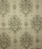 9861 brocante vintage barok bloemenbehang grijstinten swiet, Ophalen of Verzenden, 75 m² of meer, Grijs