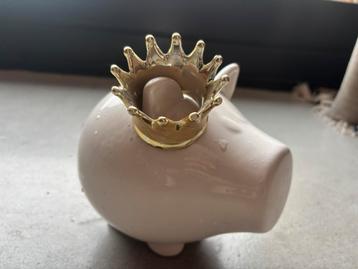 Oink spaarvarken spaarpot gouden kroontje beschikbaar voor biedingen