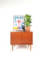 Deens dressoirtje | kastje | vintage teak fineer kast, Ophalen of Verzenden, Huis en Inrichting