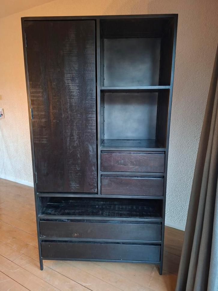 Tower Living Paterno kast - Industrieel design, Huis en Inrichting, Kasten | Boekenkasten, Gebruikt, 100 tot 150 cm, 150 tot 200 cm