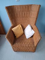 rieten stoel, Ophalen, Gebruikt, Bruin, Riet of Rotan