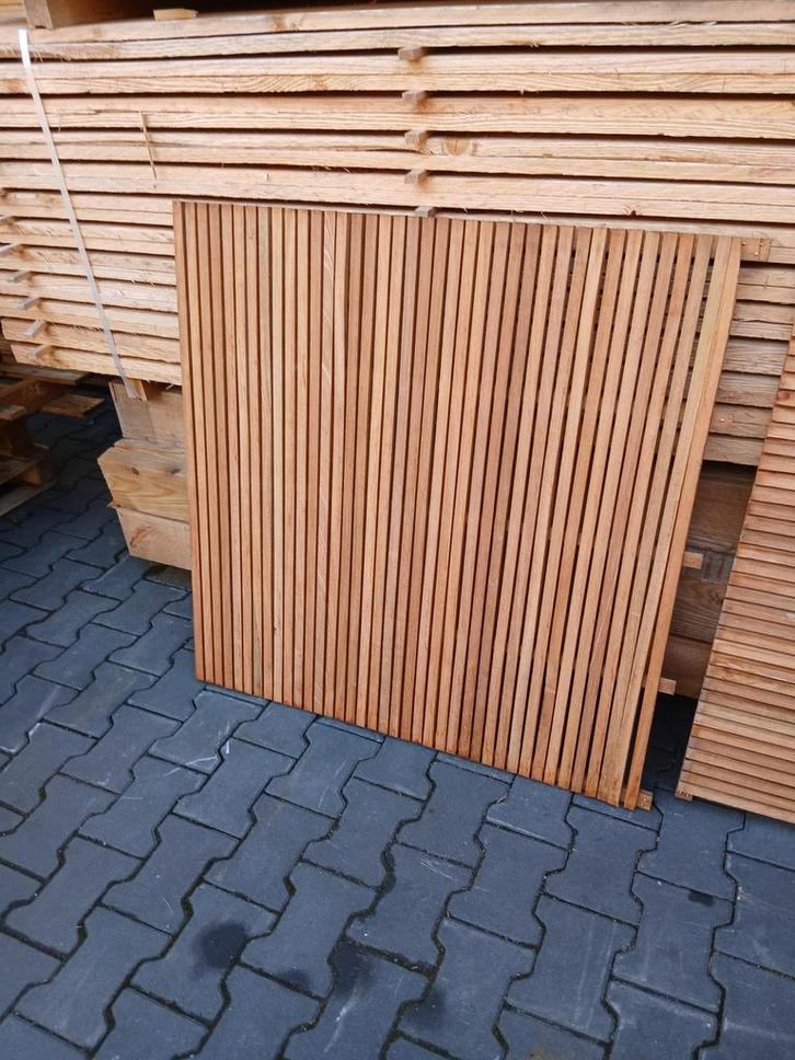 Houten tuintegels 1 m bij 1 m, Tuin en Terras, Tegels en Klinkers, Nieuw, Terrastegels, Beton, Ophalen