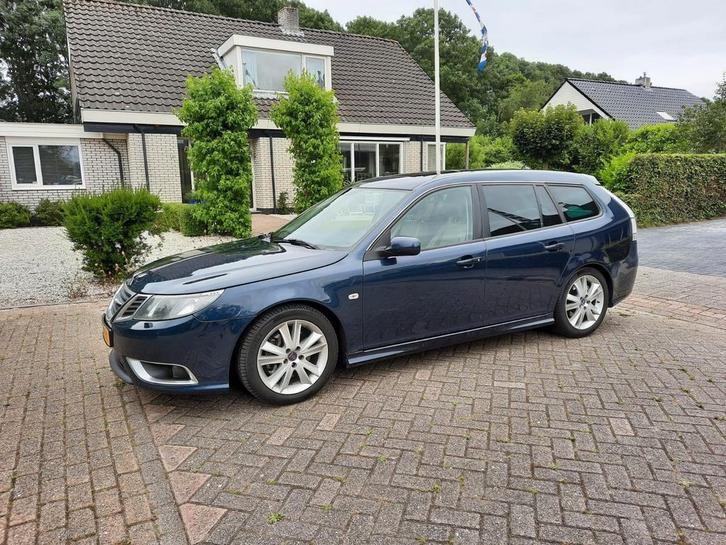 Saab 9-3 2.8 Turbo V6 Sport Estate AUT 2007 Blauw, Auto's, Saab, Particulier, Saab 9-3, Airbags, Airconditioning, Centrale vergrendeling