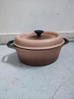Gietijzeren ovale pan, Huis en Inrichting, Keuken | Potten en Pannen, Ophalen of Verzenden, Gebruikt, Gietijzer, Koekenpan of Braadpan