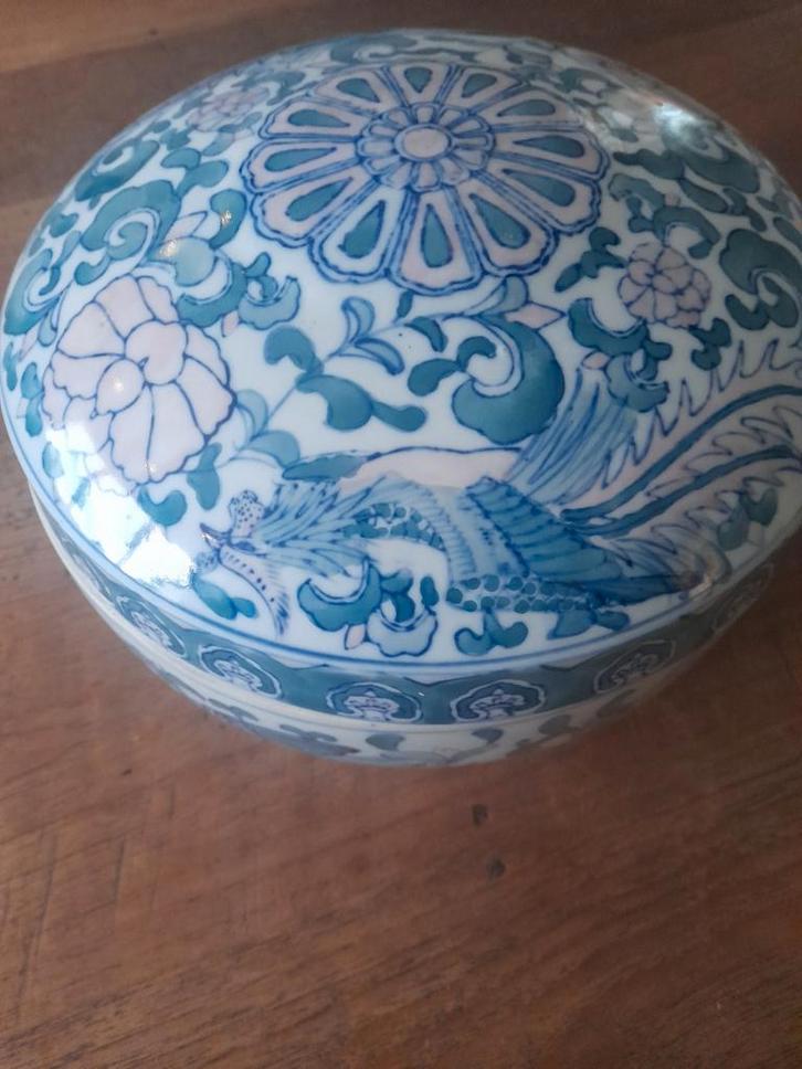 Porseleinen schaal met deksel, Ø28cm, Antiek en Kunst, Antiek | Keramiek en Aardewerk, Ophalen of Verzenden