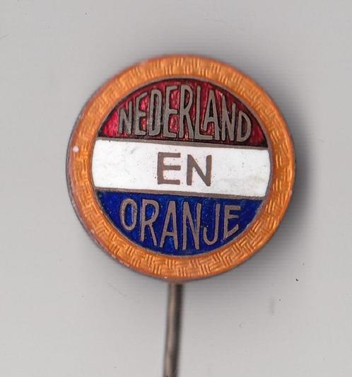 Nederland en Oranje Jaren 20 speldje Koningshuis, Verzamelen, Speldjes, Pins en Buttons, Gebruikt, Speldje of Pin, Overige onderwerpen