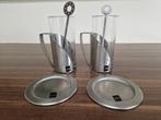 2 stuks ZACK theeglazen met lepel en onderbord, Huis en Inrichting, Keuken | Servies, Ophalen, Glas of Glazen, Overige stijlen