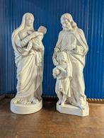 Biscuit  antieke beelden Heilige Familie. Gesigneerd, Antiek en Kunst, Antiek | Religie, Ophalen