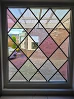 Glas in lood raam, Ophalen, Gevelraam of Ruit, Gebruikt, Minder dan 80 cm