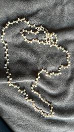 115 cm parel met glaskralen ketting, Sieraden, Tassen en Uiterlijk, Ophalen of Verzenden, Zo goed als nieuw, Overige materialen