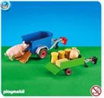 Playmobil Tractor met aanhangwagen – 6130, Ophalen of Verzenden, Zo goed als nieuw, Complete set