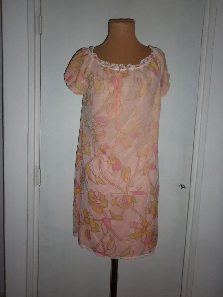 vintage nachthemd maat larg, Kleding | Dames, Ondergoed en Lingerie, Nachtkleding, Oranje, Ophalen of Verzenden