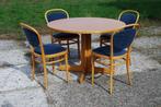 Thonet ronde eetkamertafel met 4 stoelen, Huis en Inrichting, Complete eetkamers, 4 tot 6 stoelen, Gebruikt, Ophalen, Thonet