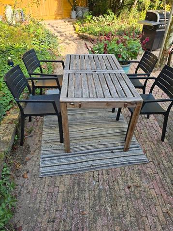 Tuintafel met 4 stoelen - Uitschuifbaar beschikbaar voor biedingen