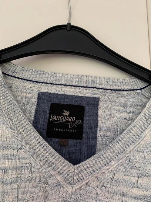 Luxe Vanguard gemêleerde trui maat L 54 Lijkt nieuw!, Kleding | Heren, Truien en Vesten, Nieuw, Maat 52/54 (L), Blauw, Verzenden