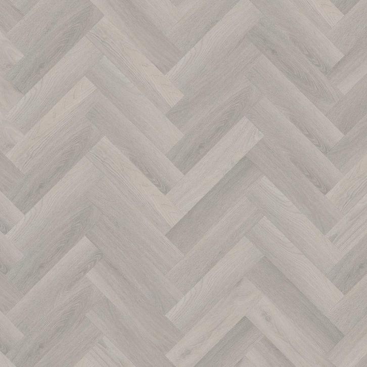 Visgraat klik PVC €16,49 M² Met Geïntegreerde Ondervloer, Huis en Inrichting, Stoffering | Vloerbedekking, Nieuw, Wit, Crème, Beige