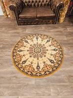Perzisch Rond Tapijt. Prachtige kleuren en patronen! 145cm, Crème, Perzisch, Rond, Ophalen of Verzenden