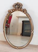 Ovale Pieterman spiegel antiek met strik, Antiek en Kunst, Ophalen, Ovaal, Minder dan 50 cm, Minder dan 100 cm