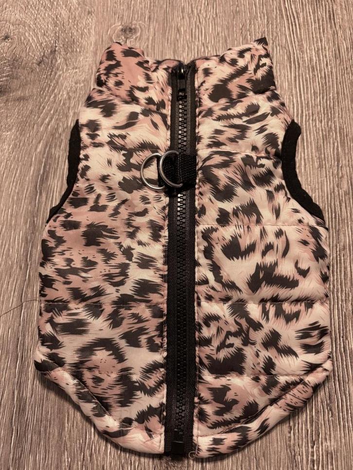 puppy jasje panterprint maat s, Dieren en Toebehoren, Hondenkleding, Zo goed als nieuw, Hondenjas, Ophalen