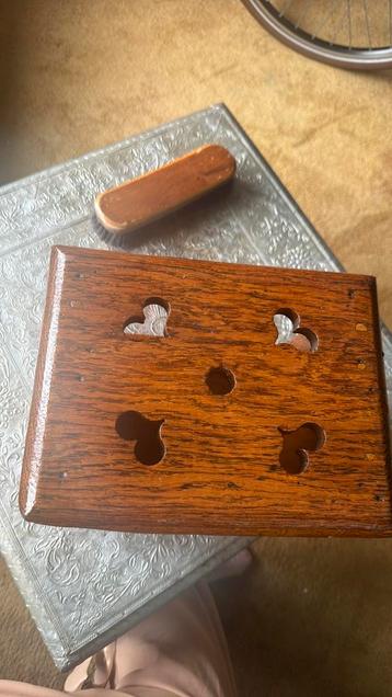 Vintage schoen poets box beschikbaar voor biedingen