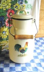 emaille melkbus/ emaille kan/ bus met deksel- HAAN/  2 ltr., Antiek en Kunst, Antiek | Emaille, Ophalen of Verzenden