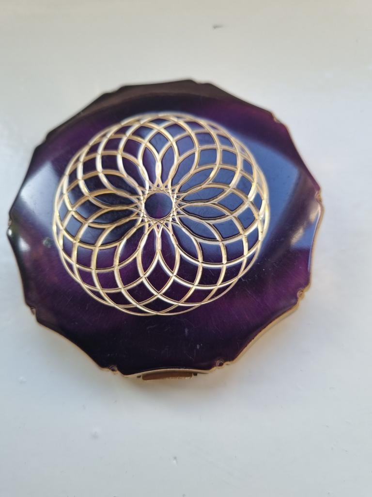 Poederdoos, Overige materialen, 4 tot 7 cm, Paars, Ophalen of Verzenden