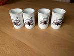 4 porseleine bekers 1945/1990 bevrijding van jet ter steege, Verzamelen, Ophalen of Verzenden, Zo goed als nieuw, Porselein, Kop en/of schotel