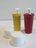 tupperware Dispensers mosterd en ketchup, Ophalen of Verzenden, Zo goed als nieuw, Rood, Overige typen