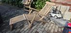 Ligstoel hout, Tuin en Terras, Tuinstoelen, Ophalen, Gebruikt, Hout, Verstelbaar