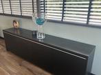 Modern zwart Dressoir met Veel Opbergruimte 246 cm, Ophalen of Verzenden, Zo goed als nieuw, 200 cm of meer, 25 tot 50 cm