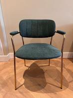 2 stijlvolle stoelen – blauw & groen met goudkleurig, Huis en Inrichting, Stoelen, Ophalen, Gebruikt, Blauw, Drie