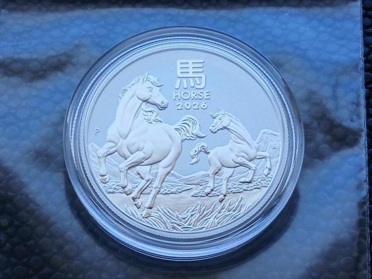 2026 Lunar 3 Horse 1/2 oz zilver, Postzegels en Munten, Munten | Oceanië, Zilver, Ophalen of Verzenden